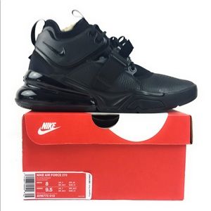 NIKE AIR FORCE 270 Triple Black Shoes Sneakers NEW